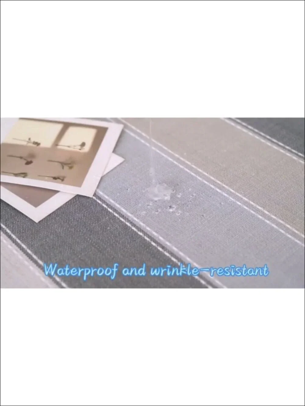 Cotton Linen Waterproof Embroidered Rectangular Tablecloth Farmhouse Dining